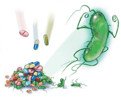 Бактерия убегает от антибиотика